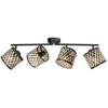 Image de Wand-/plafondlamp Sumba 4490ZW   trendy bamboe design met zwarte metalen armatuur, geschikt voor binnengebruik, four E14 fittingen voor optimale verlichting, Mexlite