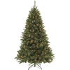 Image de Triumph Tree Bristlecone Kunstkerstboom - Kerstboom met Verlichting en 184 LED-lampjes - Kunstboom Kunststof met Scharnierconstructie - H185 x Ø119 cm - Donkergroen