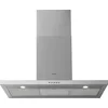 Image de Inventum AKB9005RVS platte wandschouw afzuigkap 90 cm - Afzuigcapaciteit 645 m3/h - Geschikt voor open keuken - 3 standen - Ledspots - Luchtafvoer en recirculatie - RVS