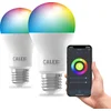 Image de Calex Slimme Lamp - Set van 2 stuks - Wifi LED Verlichting - E27 - Smart Lichtbron - Dimbaar - RGB en Warm Wit - 9.4W