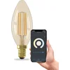 Image de Calex Smart Filament LED Lamp - E14 - Warm Wit Licht - Goud - Slimme Verlichting - 4.9W