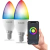 Image de Calex Slimme Lamp - Set van 2 stuks - Wifi LED Verlichting - E14 - Smart Bulb - Dimbaar - RGB en Wit licht - 4.9W