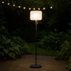 Image de Calex Zonne-energie Vloerlamp Latina - Oplaadbaar - Solar - 150cm - Staande lamp voor Buiten - Draadloos - Dimbaar - Warm Wit Licht & RGB - Waterdicht - Decoratie voor Tuin - Sfeerverlichting - Zwart