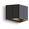 Image de Calex Caserta Solar Wandlamp - Up & Down Tuinverlichting op Zonne-energie - Buitenlamp met Bewegingssensor - Warm Wit Licht - Zwart