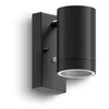 Image de Calex Alba Wandlamp - 1x GU10 - Buitenlamp met Dag en Nacht Sensor - Moderne Tuinverlichting - Zwart