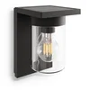 Image de Calex Asti Solar Wandlamp - Tuinverlichting op Zonne-energie - Buitenlamp met Bewegingssensor - Warm Wit Licht - Zwart