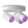 Image de Calex Smart Plafondlamp - 3-Lichts - Slimme Opbouwspot - Rond - Wit