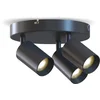 Image de Calex Plafondlamp - 3-Lichts - Opbouwspot - Rond - Zwart - Goud