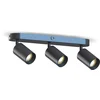 Image de Calex Plafondlamp - 3-Lichts - Opbouwspot - Ovaal - Zwart - Goud