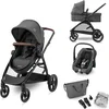 Image de Maxi-Cosi Zelia S Trio 3-in-1 Kinderwagen - Inclusief autostoeltje en luiertas - Dark Grey