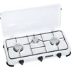 Image de Campart Camping Kookstel KO-6383 - Campingkooktoestellen 3 pitten   Gas kooktoestel met RVS brander - Wit