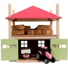 Image de Kids Globe Houten Hooiberg met Berging 1:32 - Roze