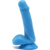 Image de Get Real   Dual Density Dildo met Zuignap en Balzak in Stijlvol Opvallend Ontwerp Verharde Kern - 15 cm   Blauw