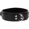 Image de Taboom - Heavy D-Ring Collar - Bondage / SM Collar and leash Zwart