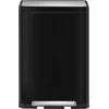 Image de EKO - X-Cube recycling pedaalemmer 20+20 liter - Steel Stainless steel Polypropylene - zwart glanzend, mat RVS - Prullenbak