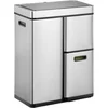 Image de EKO - Mirage Plus Sensor Recycler 30+15+15 liter - Stainless steel Plastic - mat RVS - Prullenbak
