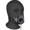 Image de Open Mouth Gag with Plug Stopper - Black