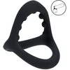 Image de Soft Bead Grip Silicone Cock and Ball Ring - Black
