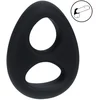Image de Double Liquid Silicone Cock and Ball Ring - Black