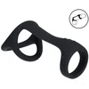 Image de Tri O Silicone Shaft Cock and Ball Ring - Black