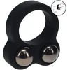 Image de Liquid Silicone Double Weighted Ball Cockring - Black