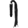 Image de Ouch   Siliconen Dildo Flogger Zweep met Geaderde Penis voor Extra Stimulatie   Zwart