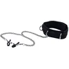 Image de OUCH!   Velcro Tepel Klemmen met Halsband voor Onderdanige Slaaf - Zwart