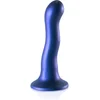 Image de Shots - Ouch! OU818MBL - Ultra Soft Curvy G-Spot Dildo - 7'' / 17 cm - Metallic Blue