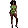 Image de Body met Griekse Halslijn - One Size - Neon Groen
