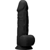 Image de Silicone Dildo With Balls - Black - 21,6 cm