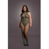 Image de Le Désir by Shots Sexy Visnet en Kant Bodystocking - Koningin Maat - Groen