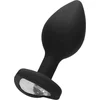 Image de Diamond Heart Butt Plug - Large - Black