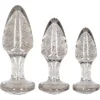 Image de Acrylic Silverchip Butt Plug Set - Silver