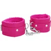 Image de Ouch! Plush Leather Hand Cuffs - Pink