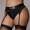 Image de Ouch! by Shots - Vibrating Strap-on Thong with Adjustable Garters - XL/XXL - Black
