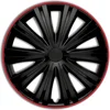 Image de Autostyle Wieldoppen Giga 15 Inch Abs Zwart/rood Set Van 4