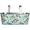 Image de Esschert Design Balkonbak Roosprint 6,5 Liter Staal Blauw
