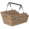 Image de Basil Cento Rattan Look Multi Fietsmand - Achterop - Lichtbruin