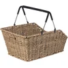 Image de Basil Cento Rattan Look MIK Fietsmand - Achterop - Inclusief Bevestigingssysteem - Lichtbruin