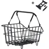 Image de Basil Cento ALU MIK Fietsmand - Achter - Aluminium - Zwart - Weerbestendig - Verstevigd Frame -