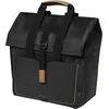Image de Basil Urban Dry Fietsshopper 25L Zwart Waterdicht Tarpaulin Hook-On Systeem Vegan Leather Accenten Voor E-bike & Stadsfiets
