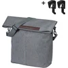 Image de Basil City - Fietsshopper -MIK Hooks - Enkele Fietstas - 14-16 Liter - Waterafstotend - Reflectiedetails - Grijs