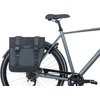 Image de Basil Tour XL Dubbele Fietstas 35L Zwart 100% Waterdicht Met Roltopsluiting Vormvast Reflecterend Universal Bridge Voor E-bike
