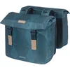 Image de Basil Elegance - Dubbele Fietstas - 40-49 Liter - Waterafstotend materiaal - Gerecycled PET polyester - Estate blauw