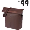 Image de Basil City - Fietsshopper - MIK Hooks - Enkele Fietstas - 14-16 Liter - Waterafstotend - Reflectiedetails - Roasted Bruin