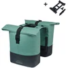 Image de Basil Cove - Dubbele fietstas - 28-32 liter - Incl. MIK adapterplaat - Waterafstotend - Reflectie details - Gerecycled materiaal - groen/zwart