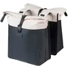 Image de Basil Vive - Dubbele fietstas - 28-35 liter - Waterdicht - Reflectie details - Gerecycled materiaal - wit/zwart