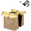Image de Basil Vive - Dubbele fietstas - 28-35 liter - Incl. MIK adapterplaat - Waterdicht - Reflectie details - Gerecycled materiaal - geel/zand