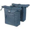 Image de Basil Brooklyn - Dubbele fietstas - 41 Liter - Waterdicht - Reflectie details - Gerecycled materiaal - blauw