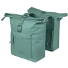 Image de Basil Brooklyn - Dubbele fietstas - 41 Liter - Waterdicht - Reflectie details - Gerecycled materiaal - groen